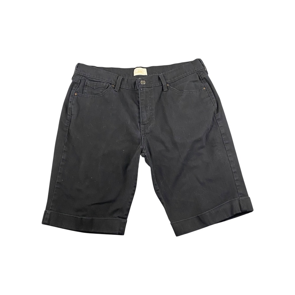 Levi's 515 Bermuda Shorts Black Women's Size 12 Cuffed Denim‎